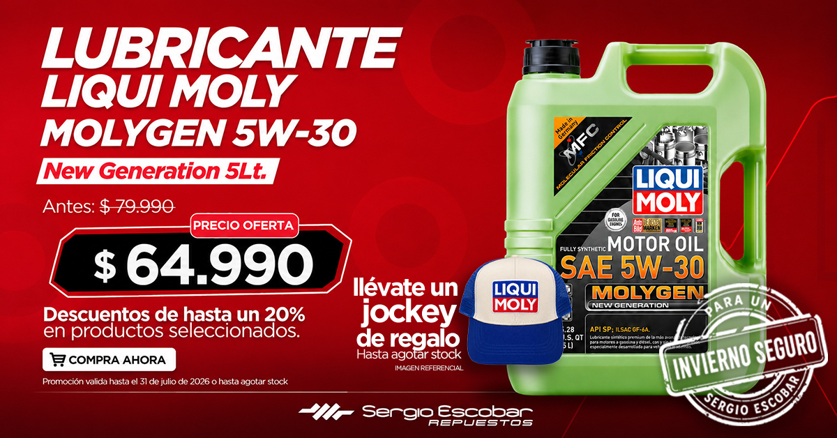 Lubricante Molygen 5W30 Sergio Escobar Repuestos