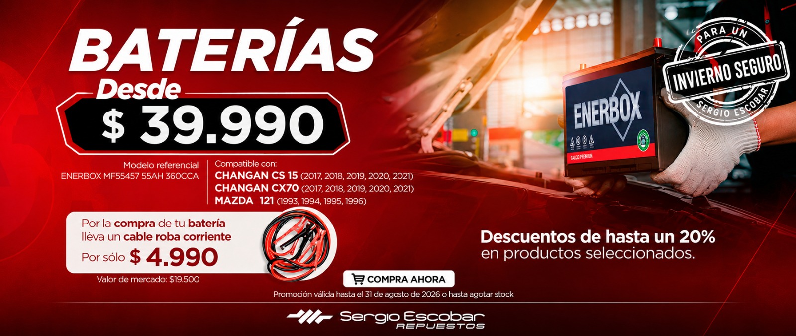 Promoción de baterías Sergio Escobar Repuestos
